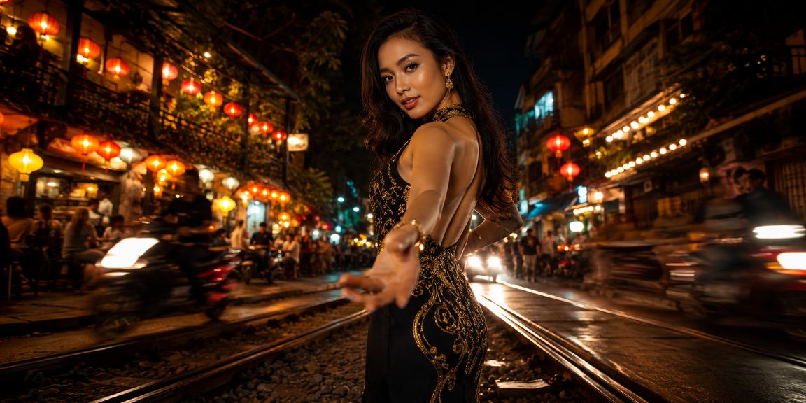 Không gian neon Hà Nội minh họa ưu đãi VIP và bonus trực tuyến