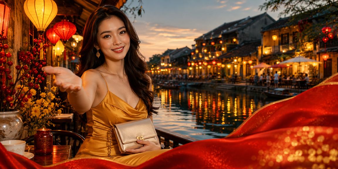 Không gian cà phê Hội An minh họa khu ưu đãi và VIP trên d90